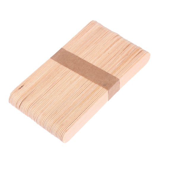 Mikilon Bâtonnet de Crème Glacée en Bois de Couleur Primaire Bricolage Peut Être Fabriqué Créativement à la Main
