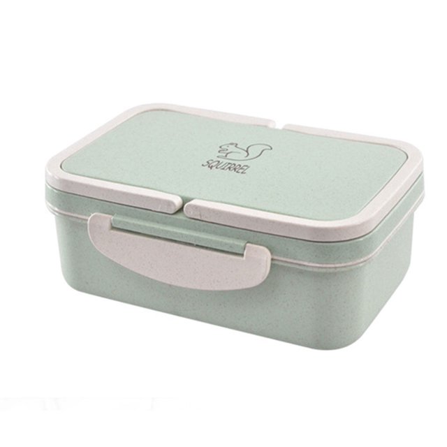 Double Rectangle Cover Lunchbox Microwave lunchbox Fitness Oven Student Adult High Capacity Compartment Bento Box