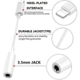 thumbnail image 3 of HSHDLDF [Apple MFi Certified] iPhone 3.5mm Headphones Adapter, Lightning to 3.5 mm Headphone/Earphone Jack Converter Audio Aux Adapter Dongle Compatible with iPhone 14 13 12 11 Pro Max XS XR X 8 7 [, 3 of 7