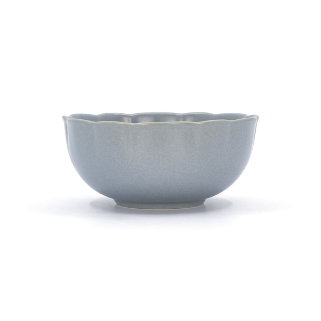 Bol de 6 Pouces à Bord Festonné BU Bleu, Bol de Service en Grès durable avec Bords Festonnés et Fini Bleu Bleuet Semi-Mat, Convient aux Repas Quotidiens et aux Réceptions Légères, Va au Micro-Ondes et au Lave-Vaisselle, Souvent Utilisé comme Petit Plat de Service.
