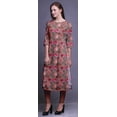 thumbnail image 4 of Bimba Robes Longues Droites pour Femmes Imprimées Manches 3/4 Vêtements Indiens, 4 of 6
