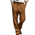 thumbnail image 1 of AherBiu Pantalon Habillé pour Homme Rétro à Taille Extensible, Jambe Droite, avec Poches, Pantalon Classique Ajusté, 1 of 5