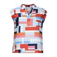 thumbnail image 4 of Pompotops Mode Femmes Été Sans Manches Bandage Impression Blouse Casual Tops, 4 of 8