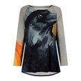 thumbnail image 4 of Costumes d'Halloween pour Femmes 2023 en Liquidation T-Shirt à Col Rond Oversize pour Femmes T T-Shirts à Imprimé d'Halloween T-Shirt à Manches Courtes Blouse Hauts, 4 of 5