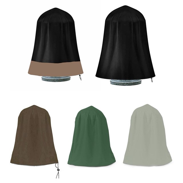 36X42 Inch Outdoor Garden Fountain Cover Waterproof Bird Bath With Drawstring Gray Shenzhuyue