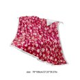 thumbnail image 3 of Christmas Blanket Red Blue Snowflake Print Soft Warm Nap Blanket Suitable For Sofa Bed Camping Festival, Czzoypi Christmas Blanket Red Blue Snowflake, 3 of 6