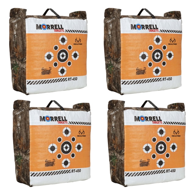Morrell Targets Sac de Tir à l'Arc à 2 Côtés Target, Poignée E Z, Camouflage Edge, Lot de 4