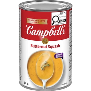 Campbell's Ready-to-Serve Butternut Soupe de courge 510ML, Forme liquide, étagère stable