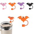 thumbnail image 3 of 3D Bat Straw Covers Cap For Cup Cute Bat Straw Topper Funny Mini Split Stand Ground plus plus Tube Pencil for Classroom Umbrellas for Drinks for Kids Umbrellas Reusable, 3 of 3