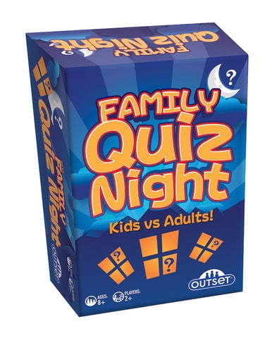 Outset Media Family Quiz Night Card Game - Kids Vs Adults!, 2+ Player, Ages 8 & up
