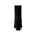 thumbnail image 3 of Unique Bargains Women's Faux Suede Square Toe Front Zip Block Heel Ankle Boots, 3 of 8