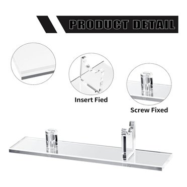 4 Pcs Présentoir à Couteaux en Acrylique, Étui à Couteaux de Bureau, Support à Couteaux Unique pour Décoration Intérieure (Base Transparente)