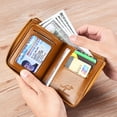 thumbnail image 4 of Mens RFID Blocking Leather Wallet Credit Card ID Holder Zipper Purse Waterproof, 4 of 8
