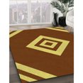 thumbnail image 3 of Ahgly Company Tapis d'Intérieur Lavable en Machine Carré Transitionnel Caramel Brun, 3 Pieds Carré, 3 of 7