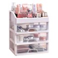 thumbnail image 2 of Drawer Cosmetic Storage Box, Makeup Storage Box 3 Tiered Drawers Space Saving Multifunctional Easy To Clean  for Bathroom for Home, 2 of 7