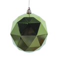 thumbnail image 1 of Vickerman M177573DS 8 in. Lime Shiny Geometric Christmas Ornament Ball, 1 of 2