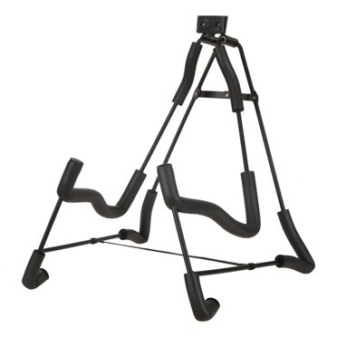 muslady Guitar Folding A-Frame Stand Guitar Floor Stand Adjustable Width Guitar Holder Foam Padded Heavy-Duty Metal Stand for Acoustic and Electric Guitars