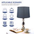thumbnail image 2 of Lot de 1 Abat-Jour Simple en Lin Bleu pour Chambre 30x32x24,5 cm, 2 of 8