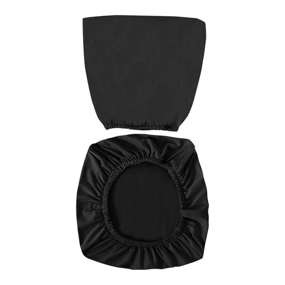 KAKOWELY Solid Color Polyester Elastic Split Stretchy Seat Protective Case Removable Chair Cover for Hotel Canteen Office Party Supplies (Black Style),14.96"X14.96"X0.2"