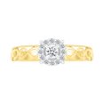 thumbnail image 2 of DGOLD Bague de Promesse Abstraite en Or Jaune 10 Kt avec Diamant Blanc Rond pour Femmes (1/5 cttw), 2 of 3
