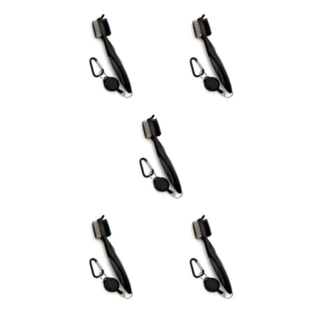 Redempat Stainless Steel Golf Club Brush Portable Solid Color Shoe Brushes Grey Lidless 5Set
