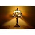 thumbnail image 2 of Tiffany Style Table Lamp Bedside Desk Lamp Bedroom Stained-Glass 14.5'' Height Multi-color, 2 of 4