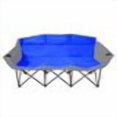 thumbnail image 1 of GoTEAM! Banc/canapé Pliant Portatif à 3 Places - Bleu/gris, 1 of 2