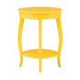 thumbnail image 3 of Bowery Hill Table d'Appoint Ronde Contemporaine en Bois avec Tablette, Jaune, 3 of 12