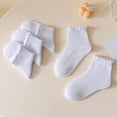 thumbnail image 3 of FAIWAD 10 Pack Toddler Socks Girls Ruffle Socks Soft Cute Frilly Dress Princess Lace Crew Socks for Kids, 3 of 9