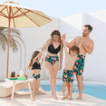 thumbnail image 2 of PatPat Family Matching Tropical Floral Drawstring Swim Trunks or Shell Edge Bikini, 2 of 4