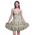 thumbnail image 1 of Bimba Floral Women Smocked Above Knee Cocktail Dress Flowy Summer Sun Dress-Large, 1 of 5