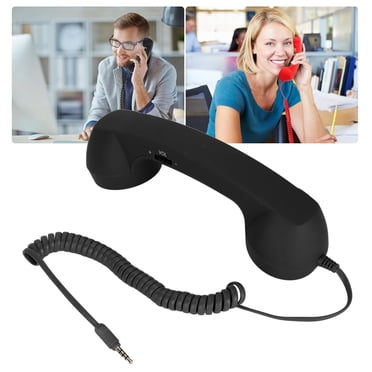Combiné de Téléphone Cellulaire, Récepteur Rétro Portatif Style Old School avec Prise 3,5 mm, Combiné Téléphonique Vintage Filaire Anti‐radiation pour Téléphone Intelligent Téléphone Intelligent