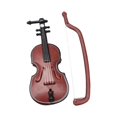 thumbnail image 2 of HILABEE Instrument de Musique Miniature Maison de Poupée 1/12 Mini Meuble Jouet pour Maison de Jeu Violon, 2 of 9