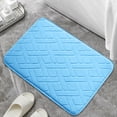 thumbnail image 4 of TIMIFIS Bathroom Rugs Thickened Slow Antimissile Foam Fleece Absorbent Floor Mat Kitchen Mat Bathroom Non-Slip Mat 40X60cm Carpet Rug, 4 of 6