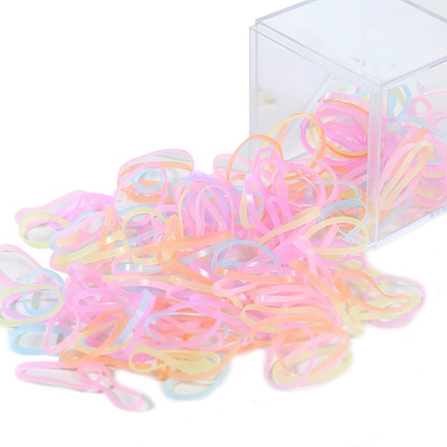 Hair Rubber Bands Set Small Elastic Colorful Hair Ties Ponytail Holders for Kids