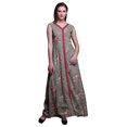thumbnail image 1 of Bimba Robe Longue Décontractée d'Été Sans Manches à Fente avant Imprimée à Fleurs pour Femmes - Xxx-Grand, 1 of 5