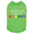 thumbnail image 1 of MPP Love for All Dog Shirts Green & Rainbow Colorful Pawprints Equality Tank Top (Small), 1 of 1