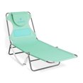thumbnail image 1 of Ostrich The Ladies Comfort Lounger, Foldable Beach Pool Tanning Chair, Teal, 1 of 13