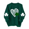 thumbnail image 1 of FAIWAD Womens St. Patrick's Day Sweatshirts Long Sleeve Round Neck Drop Shoulder Loose Pullover Sweatshirts, 1 of 4