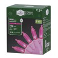 thumbnail image 4 of Holiday Time 100-Count Pink LED Mini Christmas String Lights, Pink Wire, 21', 4 of 4