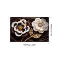 thumbnail image 3 of CaiYueKe Floral Diatomite Bath Mat - Super Absorbent Fast Drying Non Slip Washable Bathroom Rug, Water Absorbing Shower Mat for Toilet Kitchen Laundry Room Entrance Floor Mat, 3 of 7