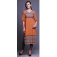 thumbnail image 2 of Bimba Robes Tuniques Droites pour Femmes Kurti Imprimé Tenue d'Été Kurta, 2 of 5