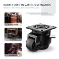 thumbnail image 3 of ANDUTEES 4 Pack Leveling Casters, Adjustable Heavy Duty Casters Set of 4, Swivel Plate Industrial Retractable Caster Wheels for Workbench,Machine, Equipment, Shelves, 3 of 6