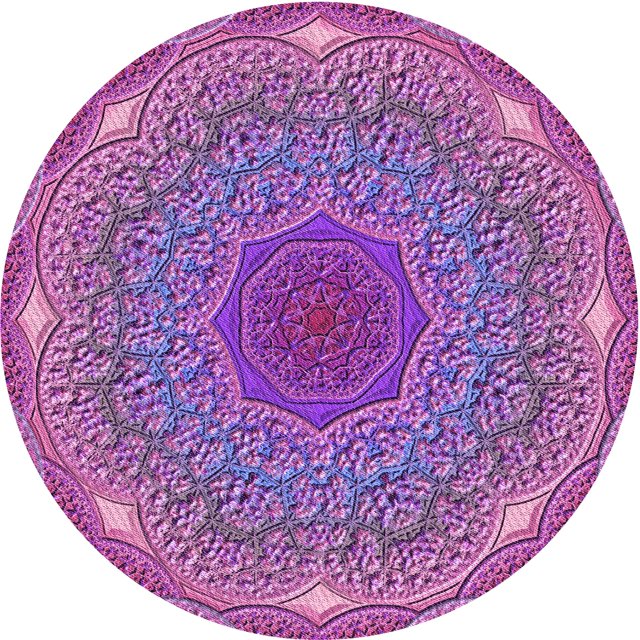 Ahgly Company Tapis d'Intérieur Ronds Transitionnels Lavables à la Machine, Orchidée Pourpre, 5 Pieds Rond