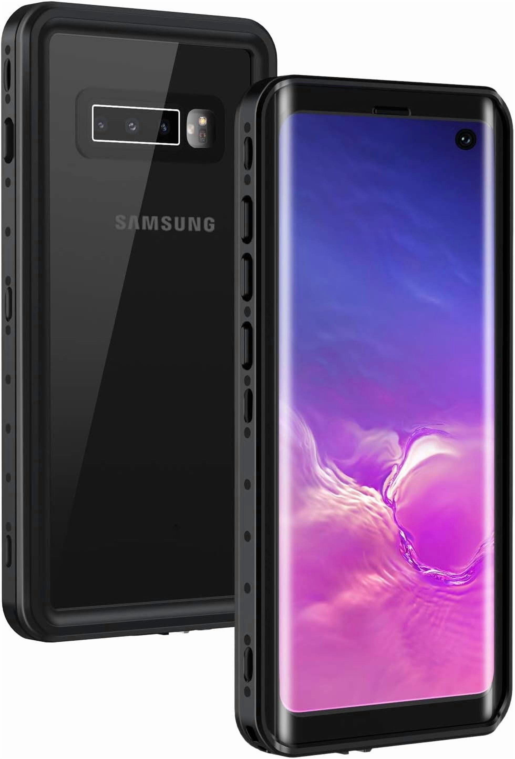MYKOMI Samsung Galaxy S10 Waterproof Phone Case, IP68 Dustproof Case with Built-in Screen Protector, Rugged Full Body Shockproof Protective Cover for Galaxy S10 6.1 inch (Black/Clear)