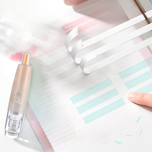 EGNMCR Organisateurs et Rangement de Garde-Robe, Organisation et Rangement, Bacs de Rangement, Stylo à Ruban à Bouton-Poussoir Type à Haute Viscosité Ruban Double Face pour Utilisation à la Main Ruban Correcteur de Points Stylo à Ruban en Plastique