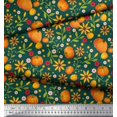 thumbnail image 2 of Soimoi Silk Fabric Leaves,Floral & Pumpkin Vegetable Decor Fabric Printed Yard 42 Inch Wide, 2 of 3