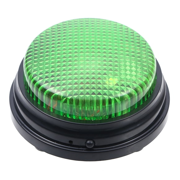 Graflsoa LED Voice Recording Button with 30-Second Capacity, Light Function, and Spring Support - Green (Batteries Not Included)