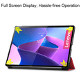 thumbnail image 4 of Pour Lenovo Tab P12 Pro Couverture avec Porte-Stylo 12.6 Pouces Couverture Antichoc Support Pliable Folio Couverture Intelligente pour Lenovo Tab P12 Pro 12.6 Pouces Rouge, 4 of 5