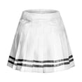 thumbnail image 4 of Jovati Jupe Trapèze Plissée Taille Haute pour Femme, Unie, P, 4 of 4
